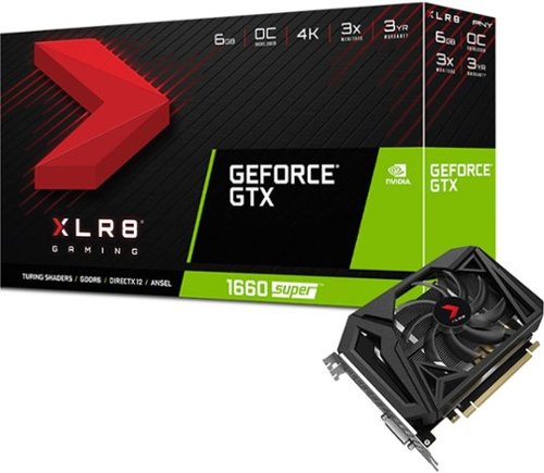 PNY XLR8 Gaming Single Fan NVIDIA GeForce GTX 1660 SUPER Overclocked Edition 6GB GDDR6 PCI Express 3.0 Graphics Card - Black WORLDWIDE DELIVERY