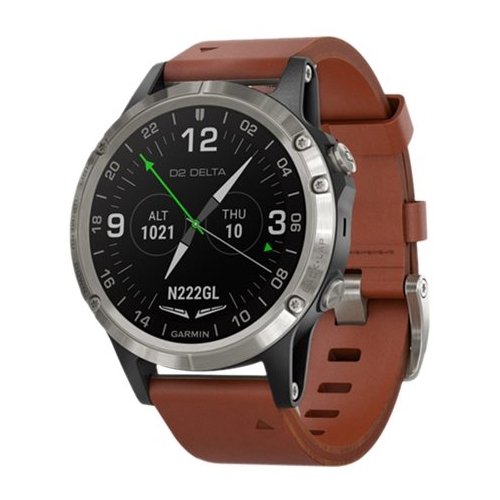 Garmin - D2 Delta Sport Watch GPS + Heart Rate - Brown-Angle_Standard 