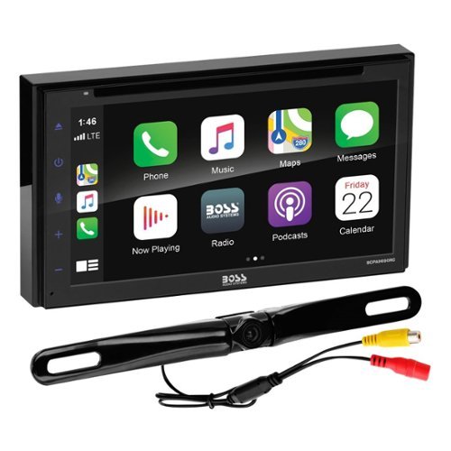 BOSS Audio - 6.75" - Android Auto/Apple® CarPlay™ - Built-in Bluetooth - CD/DVD/DM Receiver - Black