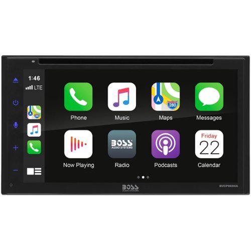 BOSS Audio - 6.75" - Android Auto/Apple® CarPlay™ - Built-in Bluetooth - CD/DVD/DM Receiver - Black