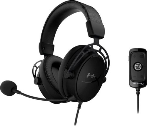 HyperX - Cloud Alpha S Wired 7.1 Surround Sound Gaming Headset for PC, PS5, and PS4 with Chat Mixer and Adjustable Bass - Blackout
