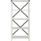 Walker Edison - 64" Farmhouse 4-Shelf Bookcase - Stone Wash-Front_Standard