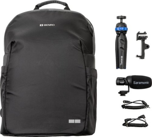 Saramonic - Roadieographer AV Content Creation Kit w/Backpack, Pocket Pod, Phone Clamp Condenser Microphone and Cables - Standard