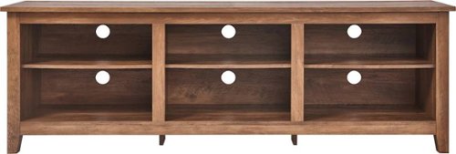 Click Decor - TV Media Stand for Most Flat-Panel TVs up to 70" - Rustic Oak