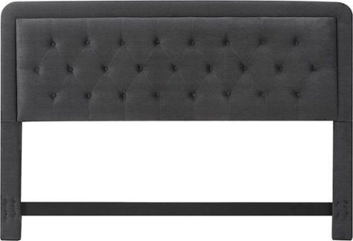 Elle Decor - Amery Tufted Upholstered King Headboard - Charcoal