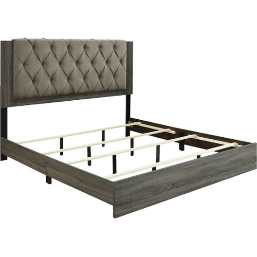 Click Decor - Kenton 78.5" King Platform Bed - Gray