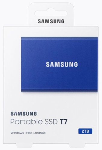 Samsung T7 2TB External USB 3.2 Gen 2 Portable SSD with Hardware Encryption - Indigo Blue BUY ONLINE
