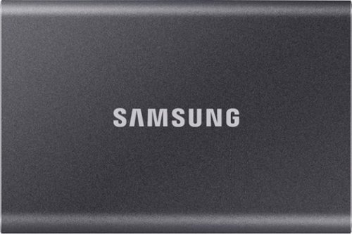 Samsung - T7 500GB External USB 3.2 Gen 2 Portable SSD with Hardware Encryption - Titan Gray