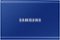 Samsung - T7 500GB External USB 3.2 Gen 2 Portable SSD with Hardware Encryption - Indigo Blue-Front_Standard