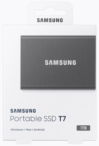 Samsung T7 1TB External USB 3.2 Gen 2 Portable SSD with Hardware Encryption - Titan Gray BUY ONLINE