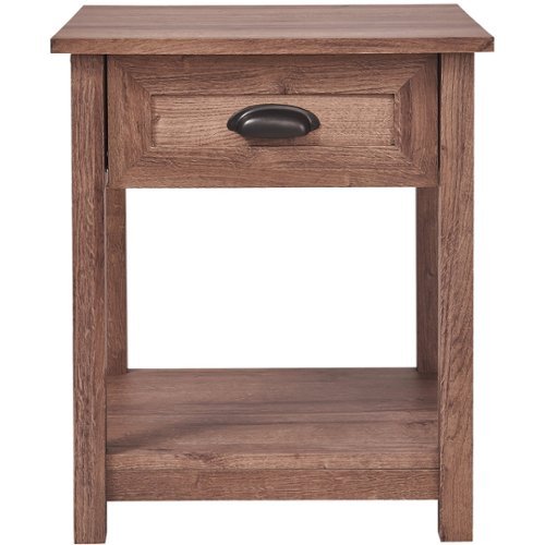 Click Decor - Traditional Wood 1-Drawer Night Stand - Light Brown