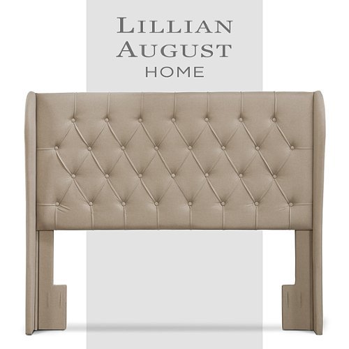 Lillian August - Harlow Tufted Fabric Upholstered King Headboard - Soft Beige