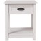 Click Decor - Traditional Wood 1-Drawer Night Stand - White-Front_Standard