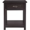 Click Decor - Traditional Wood 1-Drawer Night Stand - Ebony-Front_Standard