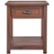 Click Decor - Traditional Wood 1-Drawer Night Stand - Dark Brown-Front_Standard