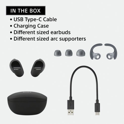 Sony WF-SP800N True Wireless Noise-Cancelling In-Ear Headphones - Black BUY IN SINGAPORE
