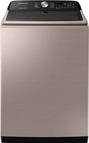 Samsung - 5.0 Cu. Ft. High Efficiency Top Load Washer with Active WaterJet - Champagne