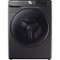 Samsung - 4.5 Cu. Ft. 10-Cycle High-Efficiency Front-Loading Washer with Steam - Black Stainless Steel-Front_Standard