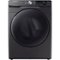 Samsung - 7.5 Cu. Ft. 10-Cycle Gas Dryer with Steam - Black Stainless Steel-Front_Standard
