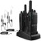 Cobra - Pro Business 42-Mile, 22-Channel FRS 2-Way Radios with Surveillance Headsets (Pair) - Black-Angle_Standard