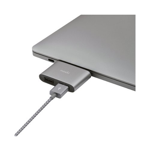 Moshi - USB Type C-to-USB Type A Adapter - Titanium Gray