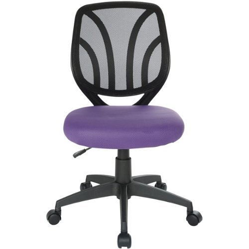 Office Star Products - Ventilated 5-Pointed Star Mesh Fabric Task Chair - Purple