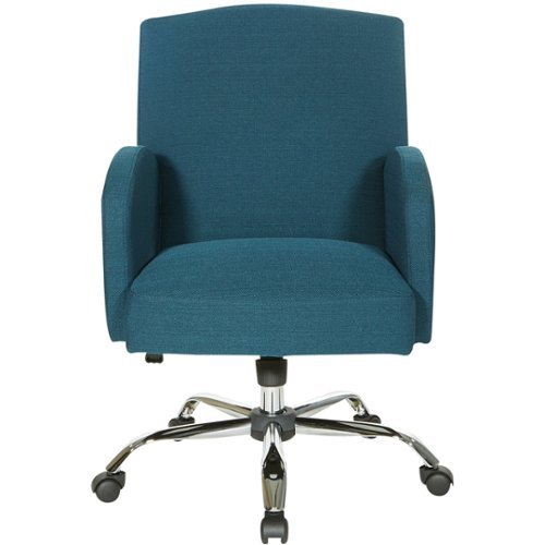OSP Home Furnishings - Joliet 5-Pointed Star Office Chair - Azure-Front_Standard 