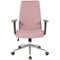 OSP Home Furnishings - Lesher Quilted Velvet Fabric Armless Office Chair With Gas Lift - Orchid-Front_Standard