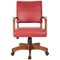 OSP Home Furnishings - Wood Bankers 5-Pointed Star Wood and Steel Office Chair - Red-Front_Standard