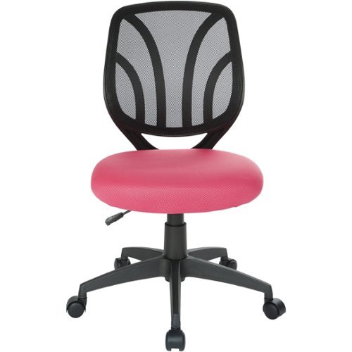 Office Star Products - Ventilated 5-Pointed Star Mesh Fabric Task Chair - Pink