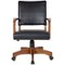 OSP Home Furnishings - Wood Bankers 5-Pointed Star Wood and Steel Office Chair - Black-Front_Standard