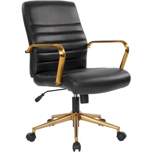WorkSmart - Baldwin 5-Pointed Star Faux Leather Office Chair - Wine,Titanium-Left_Standard 
