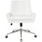 OSP Home Furnishings - Quinn 5-Pointed Star Faux Leather Office Chair - White-Front_Standard