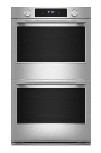 KitchenAid - 30-inch Smart Built-In Electric Double Wall Oven with Assisted Cooking Modes - Stainless Steel-Front_Standard 