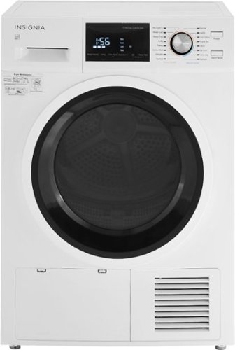 Insigniaâ„¢ - 4.4 Cu. Ft. 16-Cycle Stackable Electric Dryer with Ventless Drying - White
