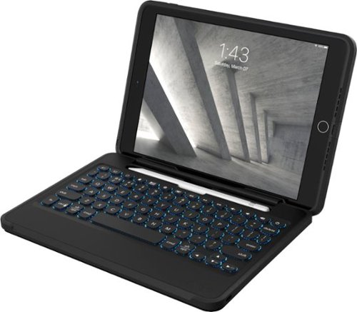 ZAGG - Rugged Book Keyboard & Case for Apple iPad 10.2” (7th, 8th, 9th Gen) and iPad Air 10.5" (3rd Gen) - Black