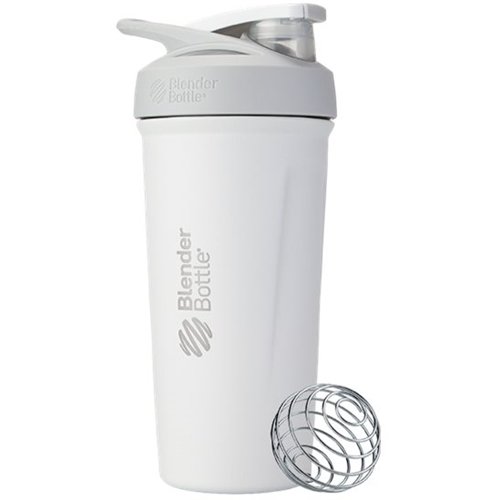 BlenderBottle - Strada Insulated Stainless Steel 24 oz. Water Bottle/Shaker Cup - White