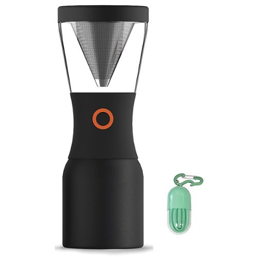 Asobu - Cold Brew Portable Coffee Maker with Bonus Reusable Straw - Black