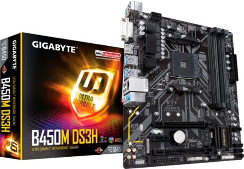 GIGABYTE - B450M DS3H (Socket AM4) USB 3.1 Gen 1 AMD Motherboard with LED Lighting