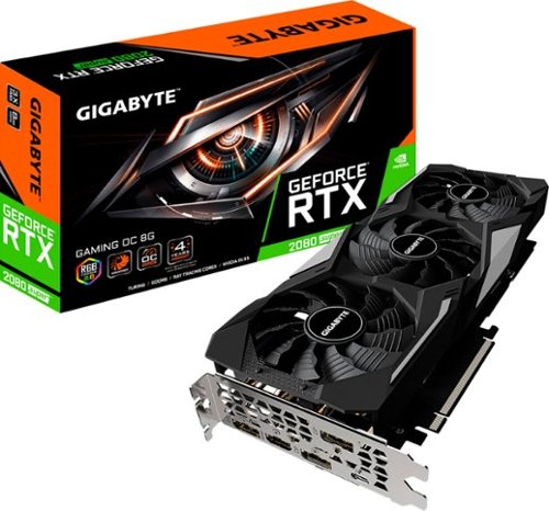 GIGABYTE - GAMING 8G (rev. 2.0) NVIDIA GeForce RTX 2080 SUPER OC Edition 8GB GDDR6 PCI Express 3.0 Graphics Card-Front_Standard 