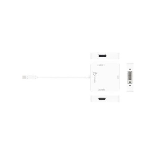 j5create Mini DisplayPort-to-DisplayPort/HDMI/DVI Adapter - White GLOBAL SHIPPING