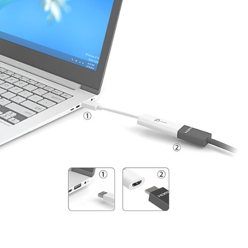 j5create USB to HDMI Multi-Monitor Adapter - White WORLDWIDE DELIVERY