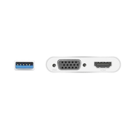 j5create - USB 3.0 to Dual VGA HDMI Multi-Monitor Adapter - Silver