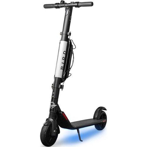 Bird - Electric Scooter w/28 mi Max Operating Range & 15 mph Max Speed - Black-Front_Standard 