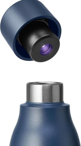 LARQ Bottle PureVis 17 oz - Self-Cleaning and Insulated Stainless Steel Water Bottle | For Sports, Gym, and Travel - Monaco Blue GLOBAL SHIPPING