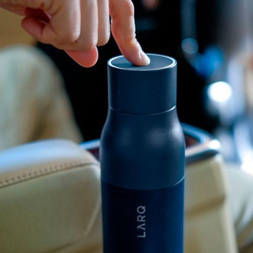 LARQ Bottle PureVis 17 oz - Self-Cleaning and Insulated Stainless Steel Water Bottle | For Sports, Gym, and Travel - Monaco Blue SHOP ONLINE