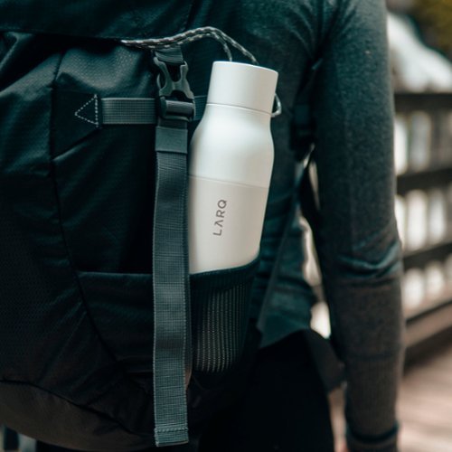 LARQ Bottle PureVis 17 oz - Self-Cleaning and Insulated Stainless Steel Water Bottle | For Sports, Gym, and Travel - White WHERE TO BUY