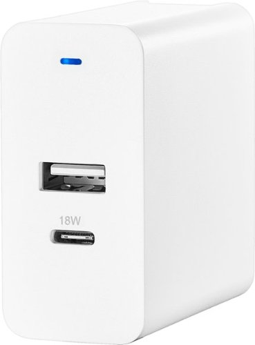 Insignia™ - 30 W 2-Port USB-C/USB Wall Charger - White