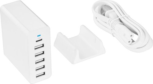 Insignia™ 58 W 4' Wall Charger with 6 USB/USB-C Ports - White HOW TO BUY