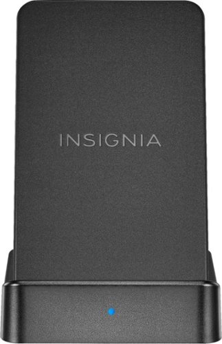 Insignia™ - 10 W Qi Certified Wireless Charging Phone Stand for Android/iPhone - Black